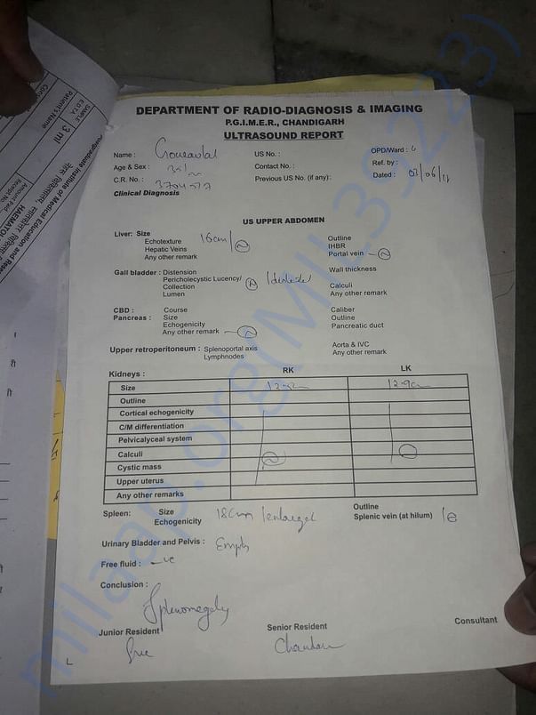 Gaurav lal diagnosis report