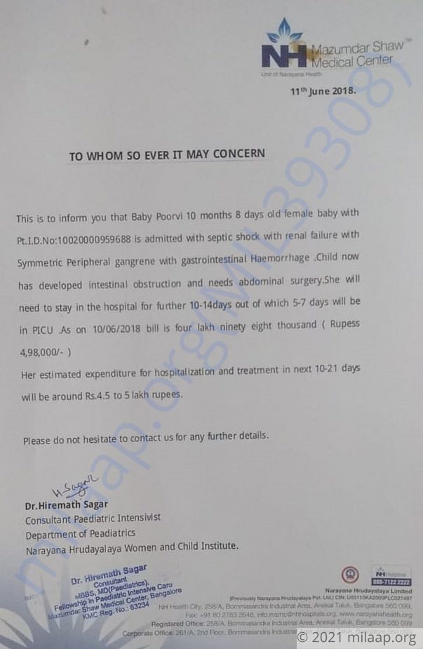 Estimation letter