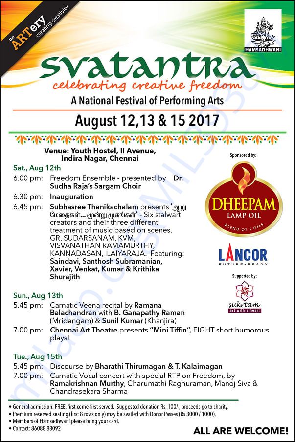Schedule and content of Svatantra 2017