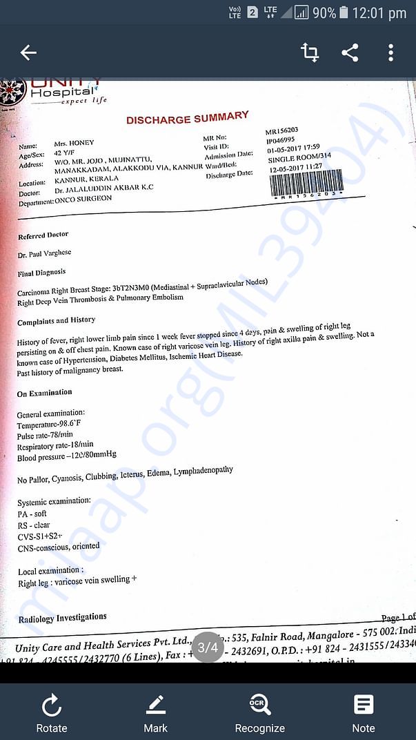 Hospital report