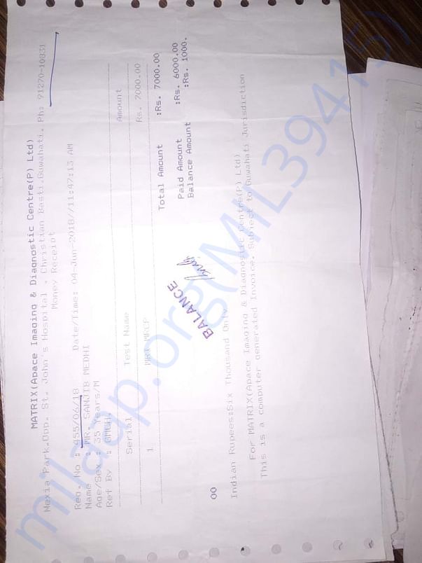 Diagnostic and test bill