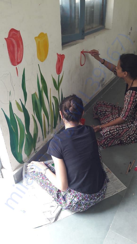 painted craft room of govt. school in jagdev kalan village by team