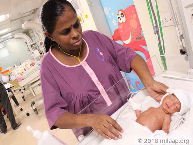 1.4 kg premature baby
