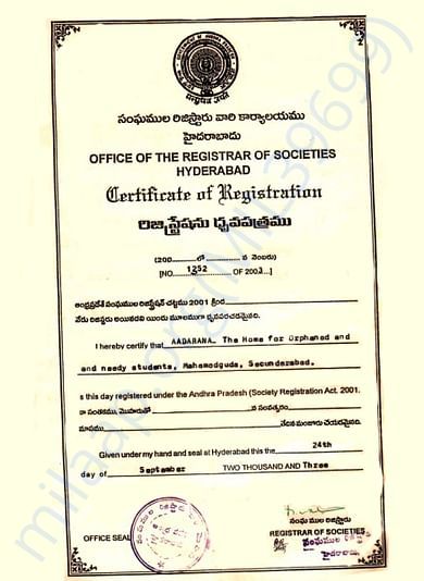 Registration Certificate