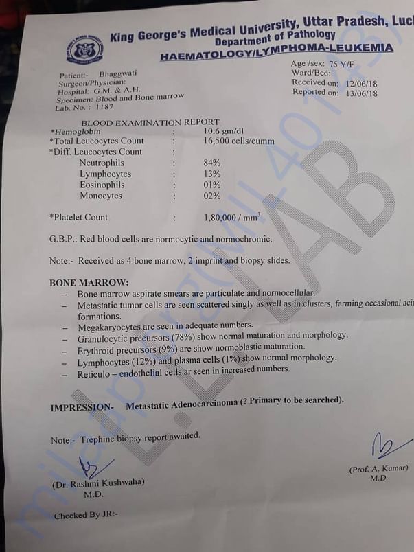 Report from trauma centre of Lucknow
