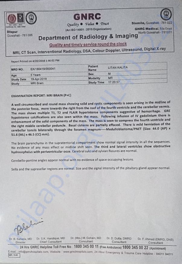 Diagnosis report