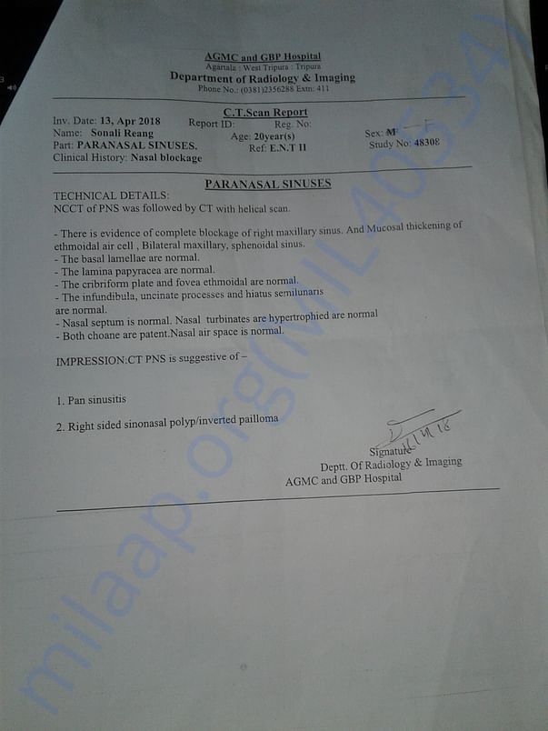 CT SCAN REPORT