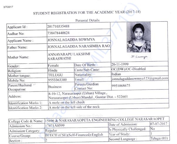 personal details