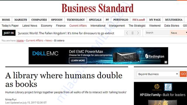 Business Standard - one of the national newspapers covering our event