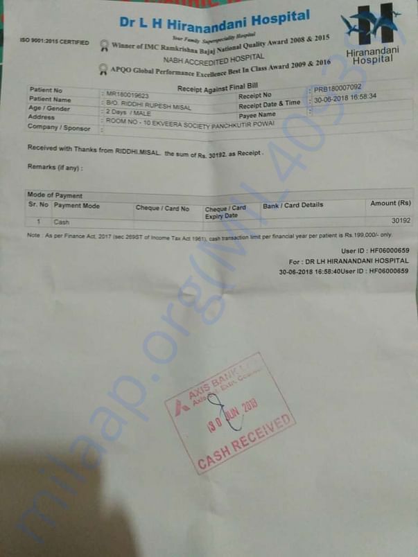Hiranandani bill