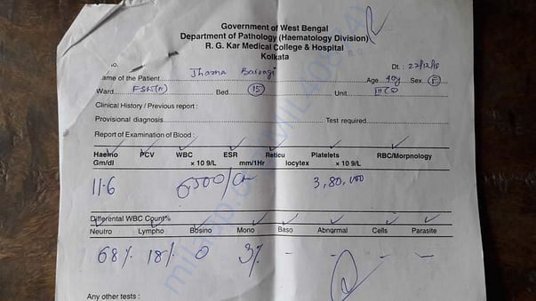 report of haematology