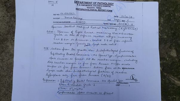 Histopathological Report Form