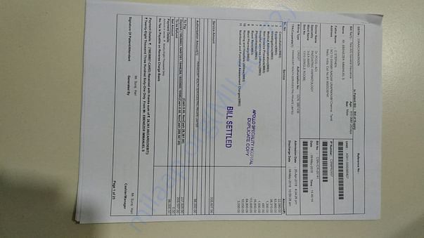 Bill receipt 3