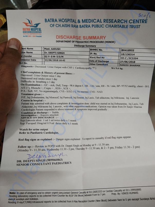 Last discharge summary