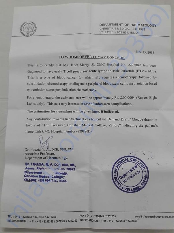 Doctor's letter