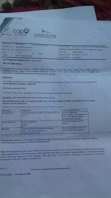 mrd bone marrow report