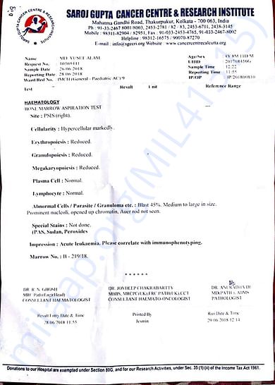 Saroj gupta cancer cantre & research institute Report