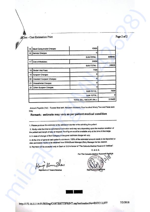 Estimation Letter - Page 2
