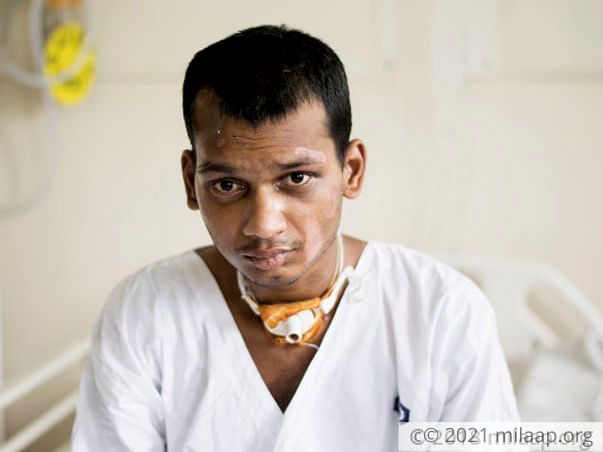 Help 24-year-old Atindra speak again after a serious accident
