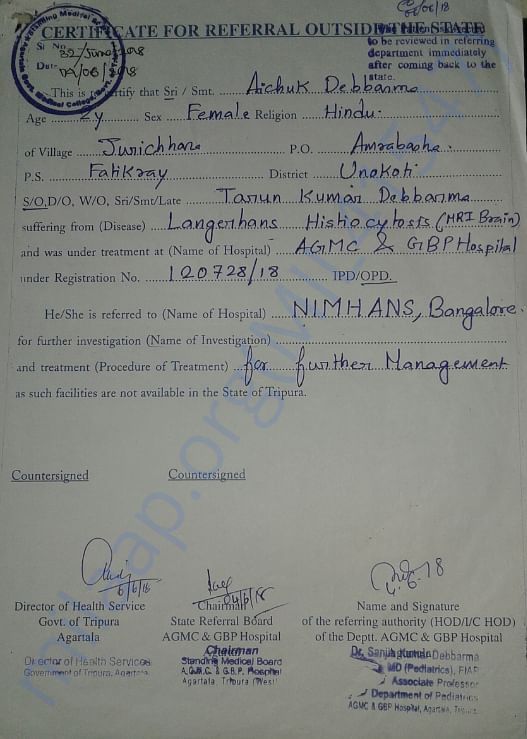 REFERRAL CERTIFICATE