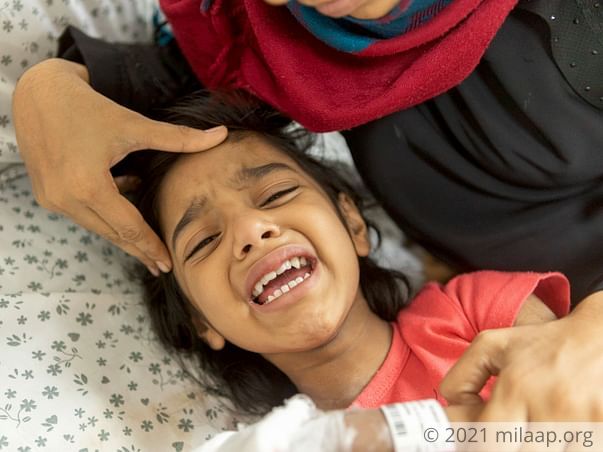 After a terrible fall, 4-year-old Haniya needs our help