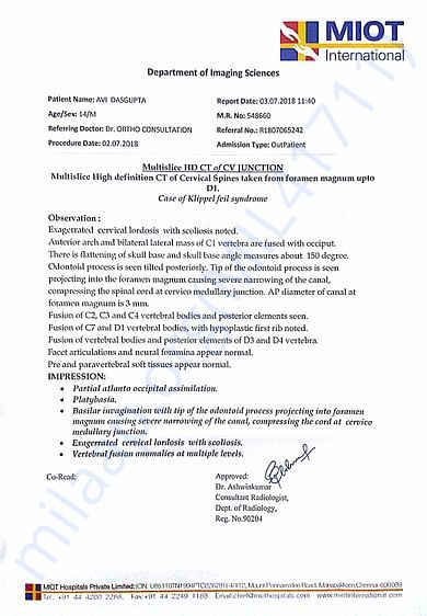 CT SCAN REPORT