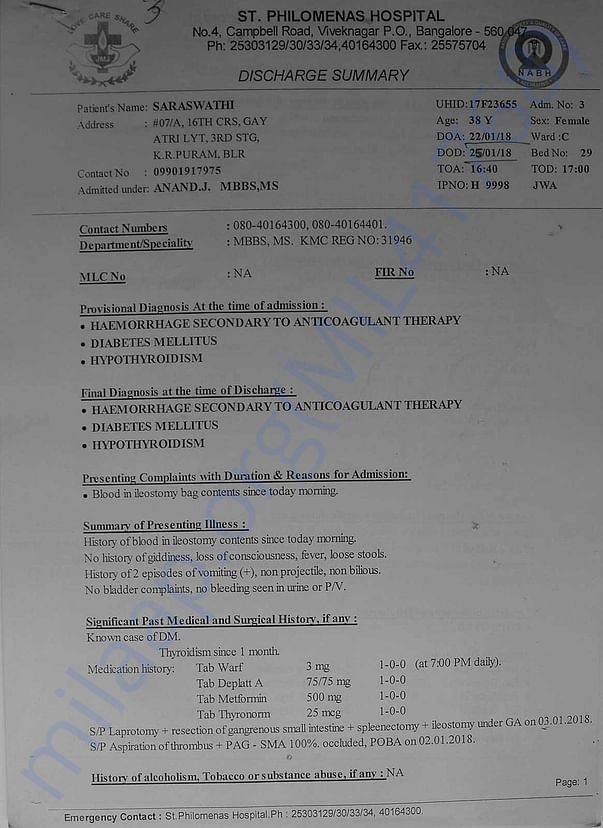 Summary of ailment from January - Page 1