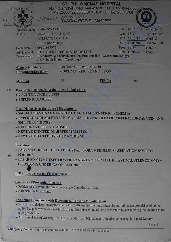 Summary of ailment from December 17 - Page 1