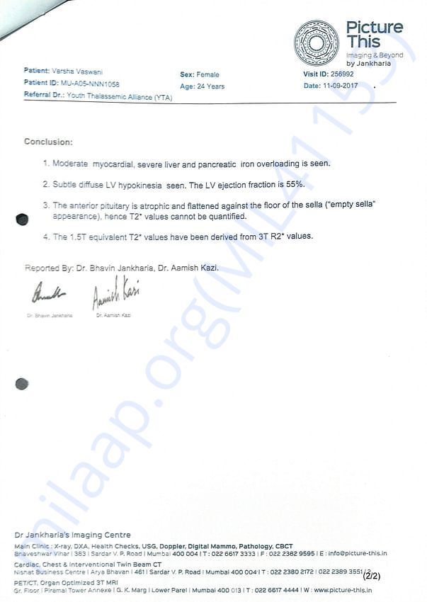 T'2* MRI Report