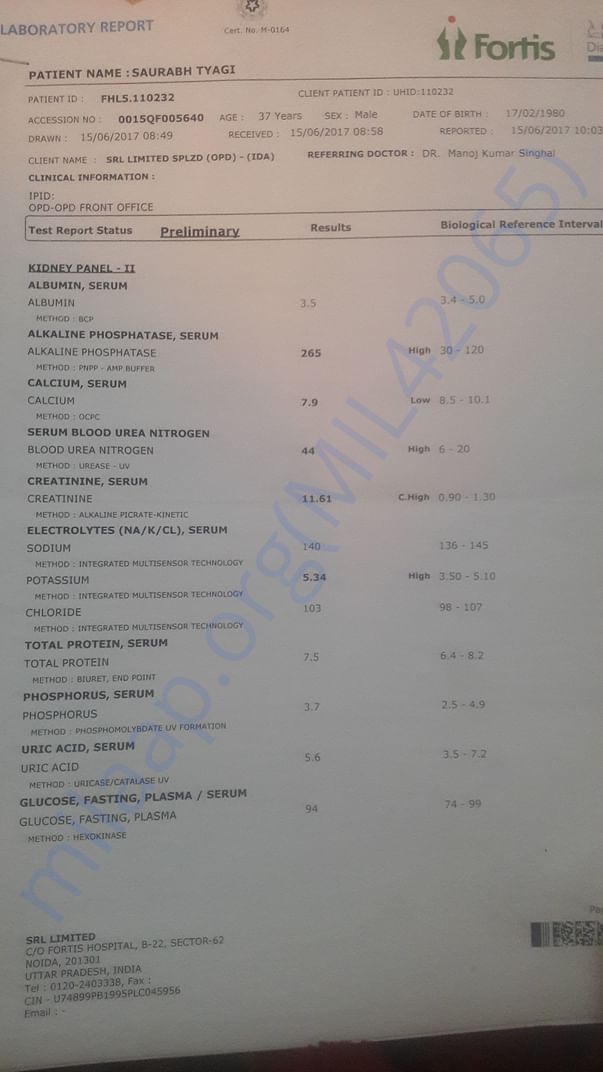 Medical report
