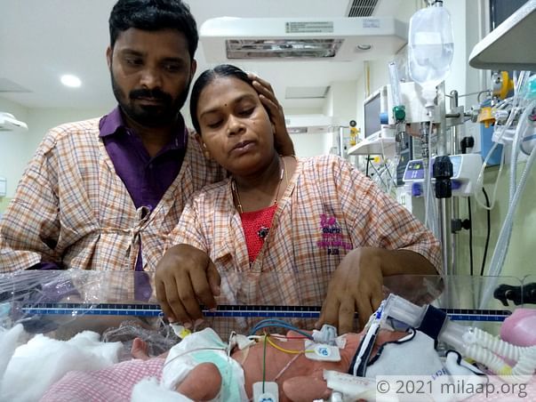 Help this premature baby who is struggling to breathe in the ICU