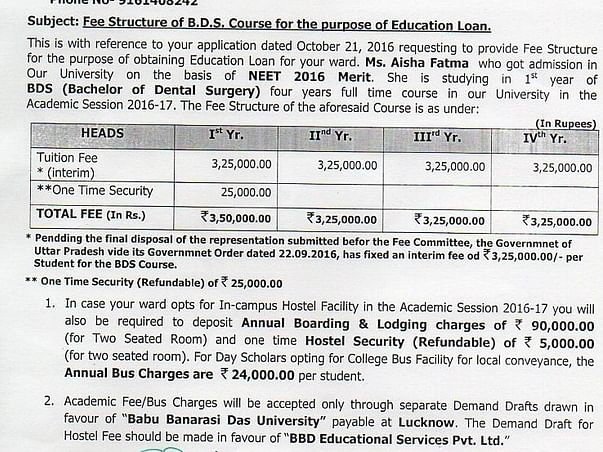 Help Aisha Complete Her Dentistry Course.