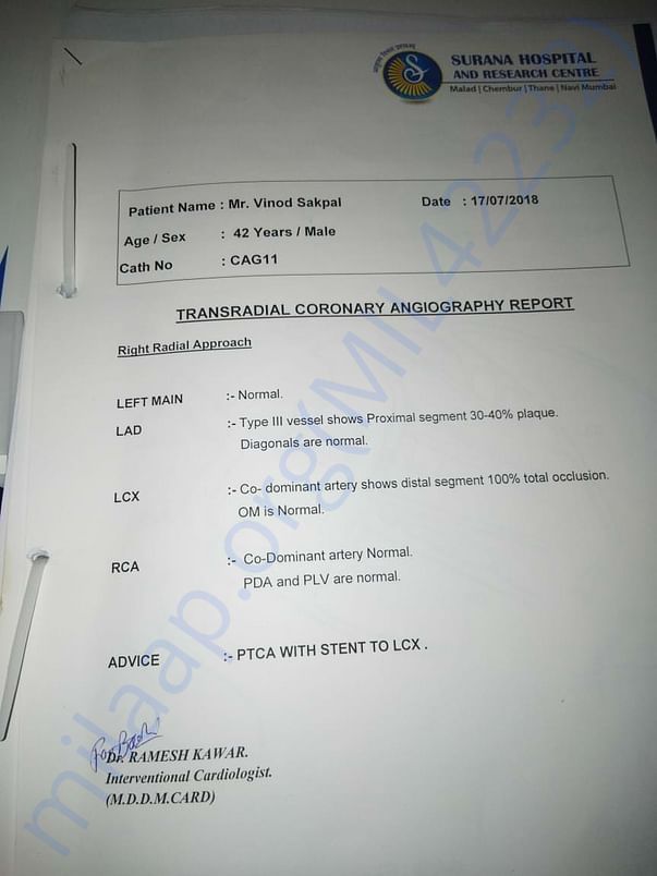 Angiography Report