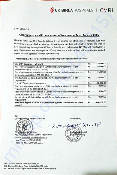 Estimation letter