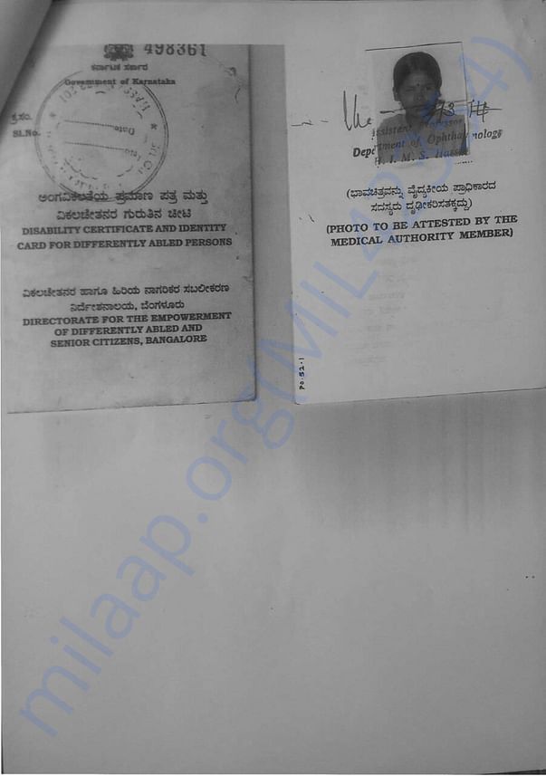 disability certificate