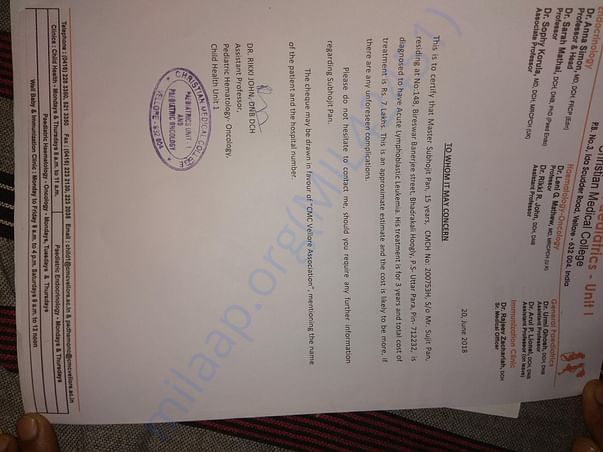 Estimate letter