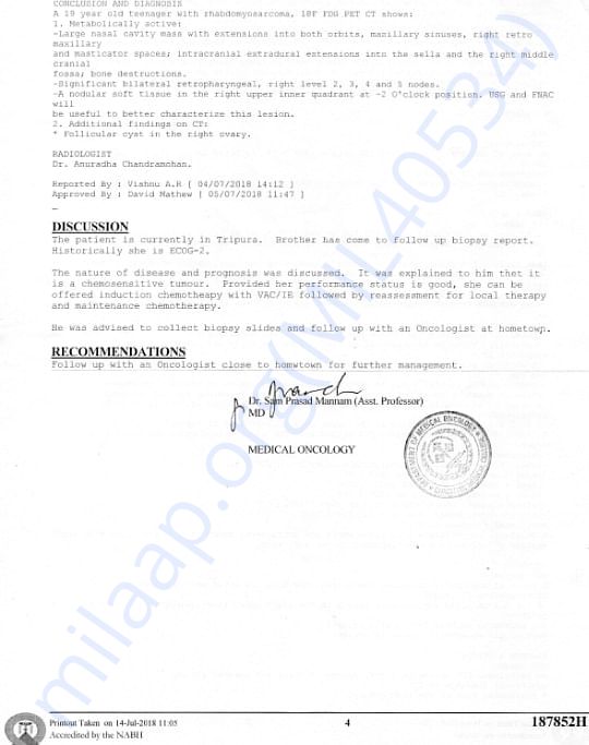 MEDICAL REPORT