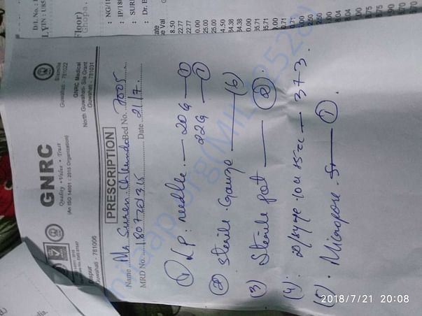 Mr.Suren Chandra Kundu’s Prescription