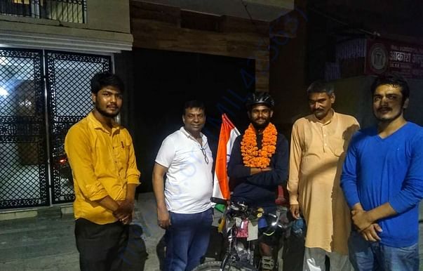 with local people