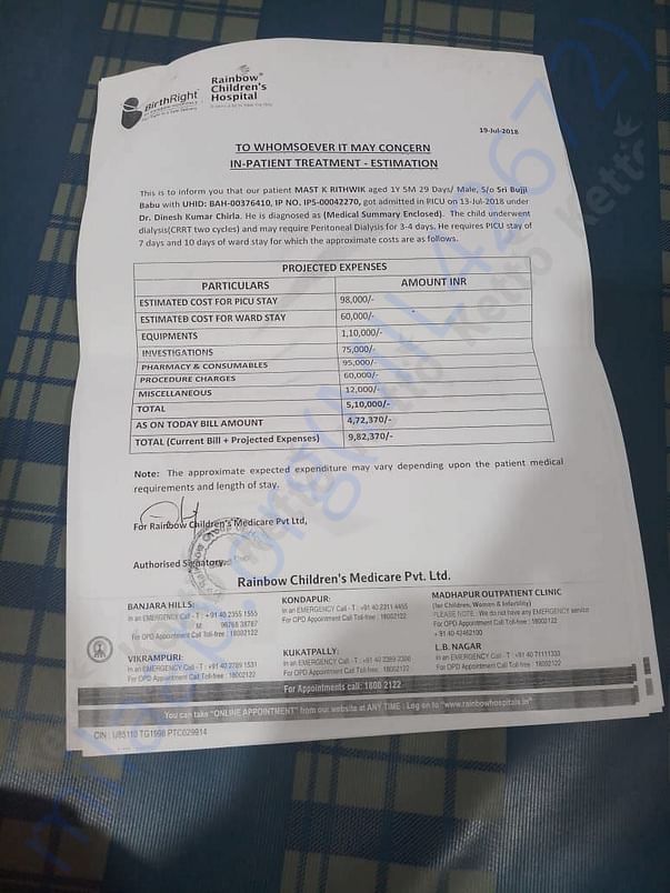 Medical estimate