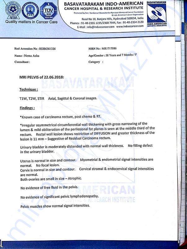 TREATMENT LETTER