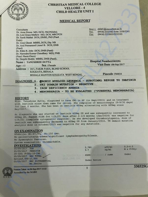 Medical report