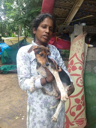 SUNITHA with one of her rescues