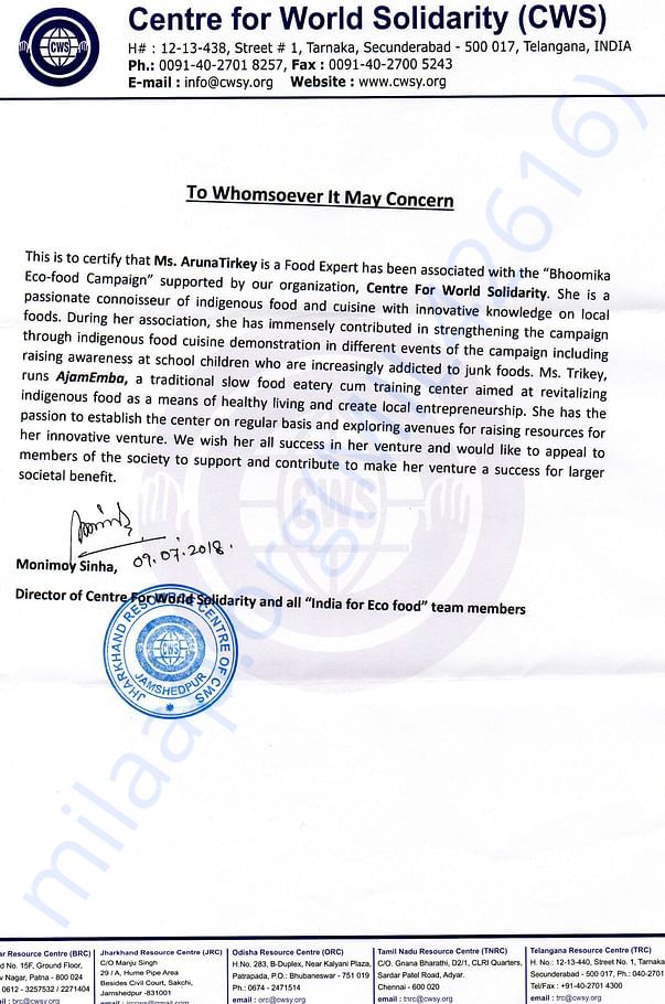 Food specialist with Bhoomika Safe Food Campaign by CWS