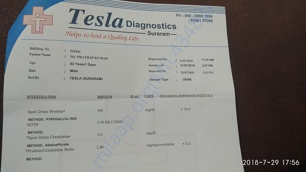 Test Results high in range,