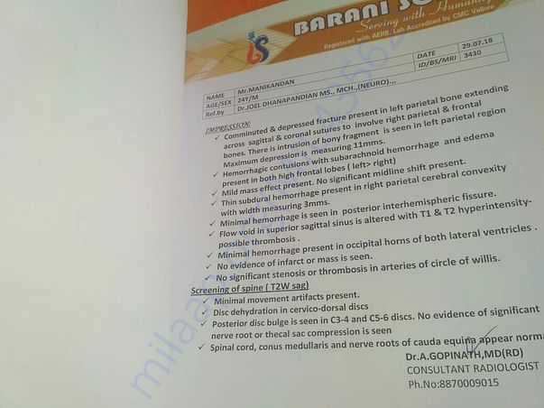 Medical report