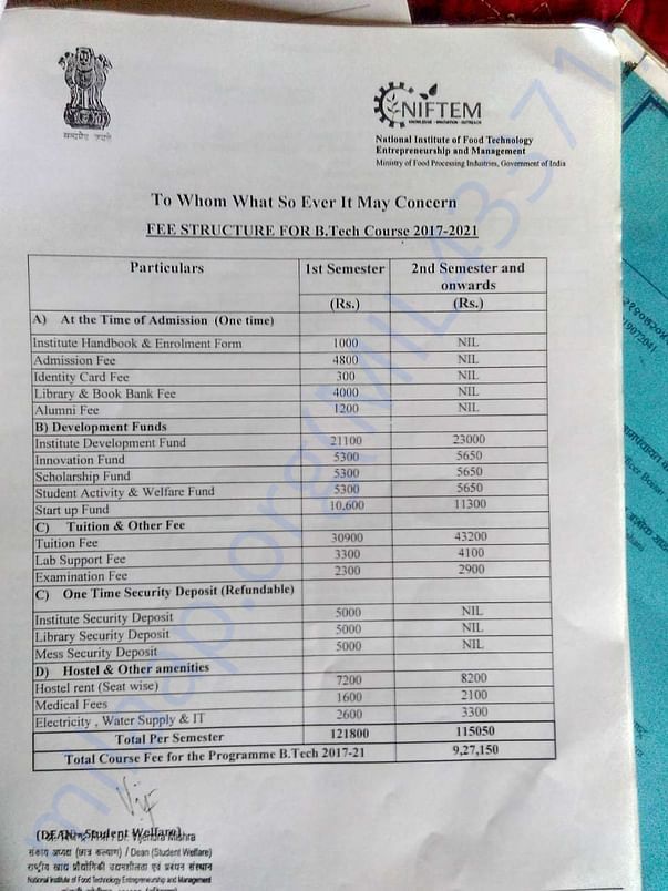 Fee Structure
