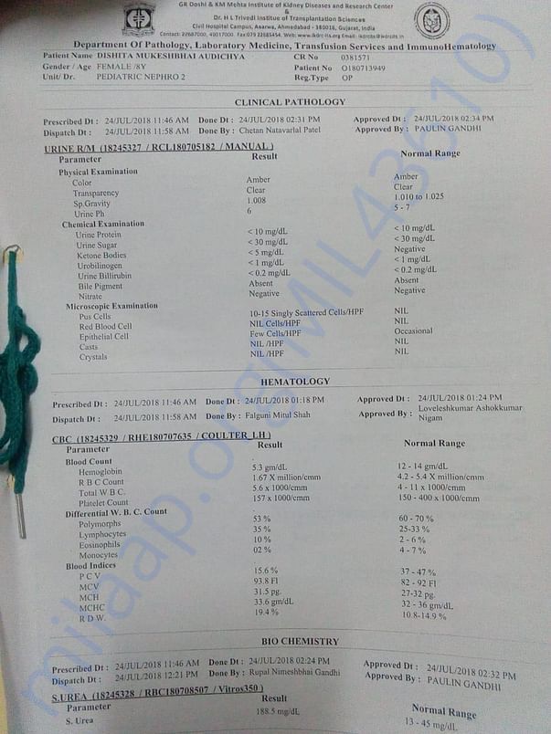 CLINICAL PATHOLOGY REPORT