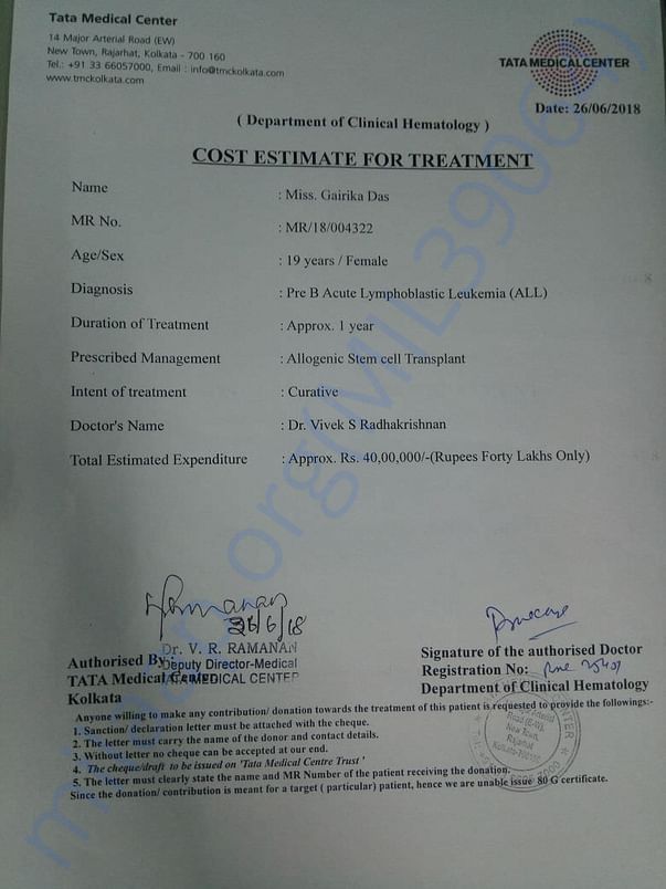 Estimate Letter