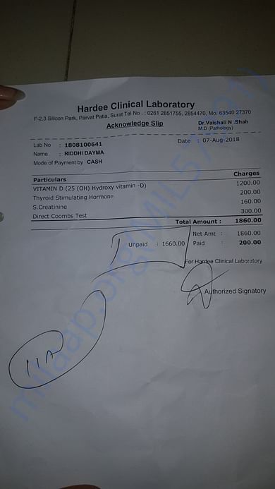 today's my blood test reciept date 07-08-2018